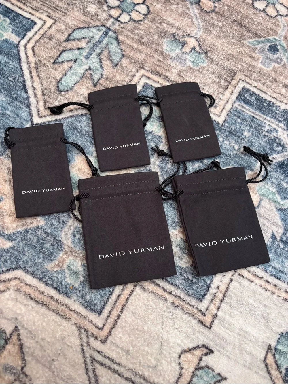 (5) Authentic David Yurman  Jewelry Pouches